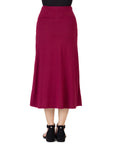 24seven Comfort Apparel Elastic Waistline Girls Maxi Skirt