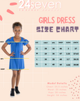 24seven Comfort Apparel Pleated Cold Shoulder Girls Summer Dress