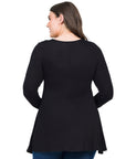 Womens Plus Size Long Sleeve Tunic Top