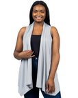 Plus Size Asymmetric Open Front Cardigan
