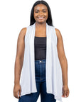 Plus Size Asymmetric Open Front Cardigan
