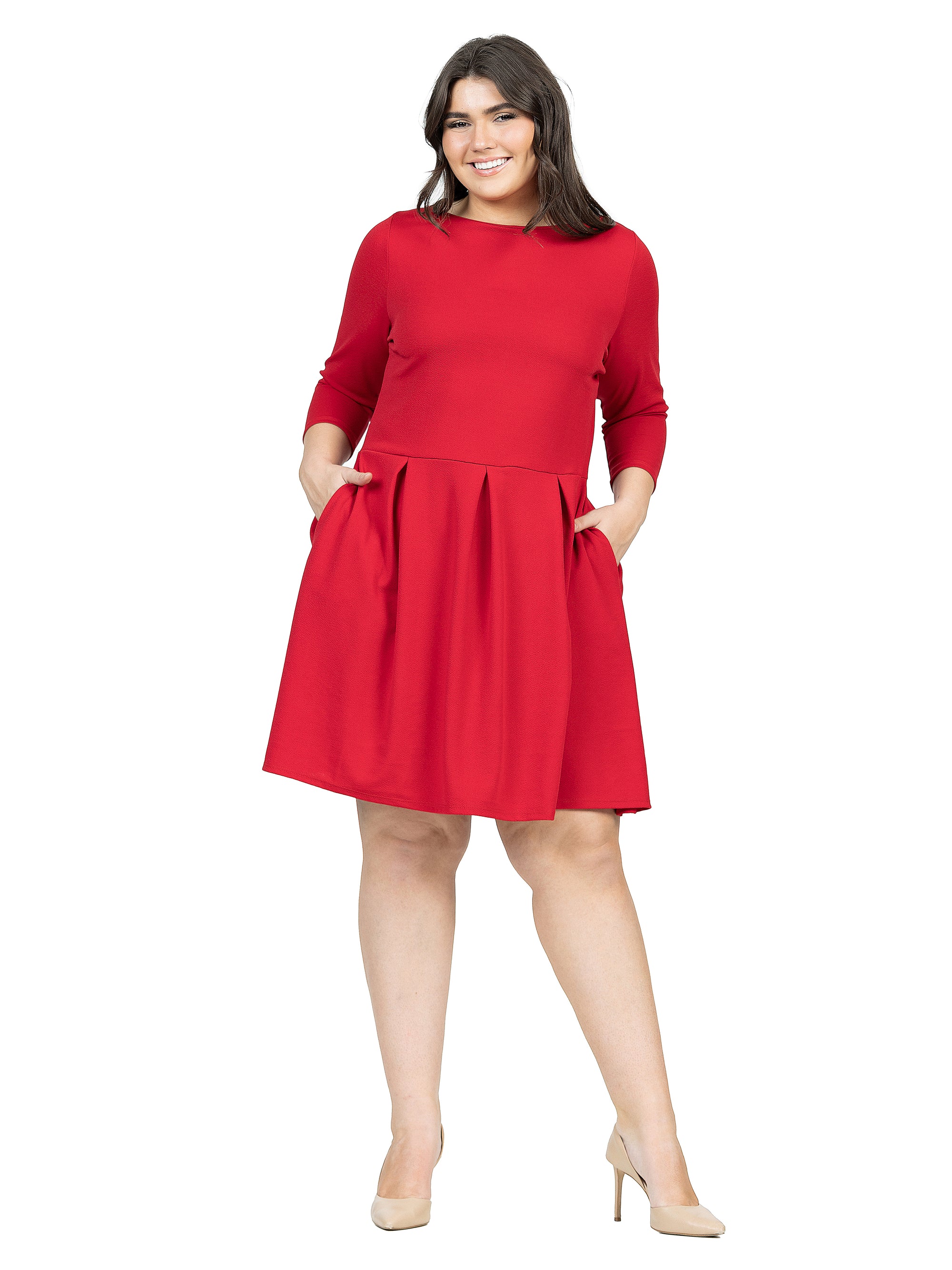 Perfect Fit and Flare Plus Size Pocket Dress