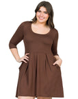 Fit and Flare Plus Size Dress