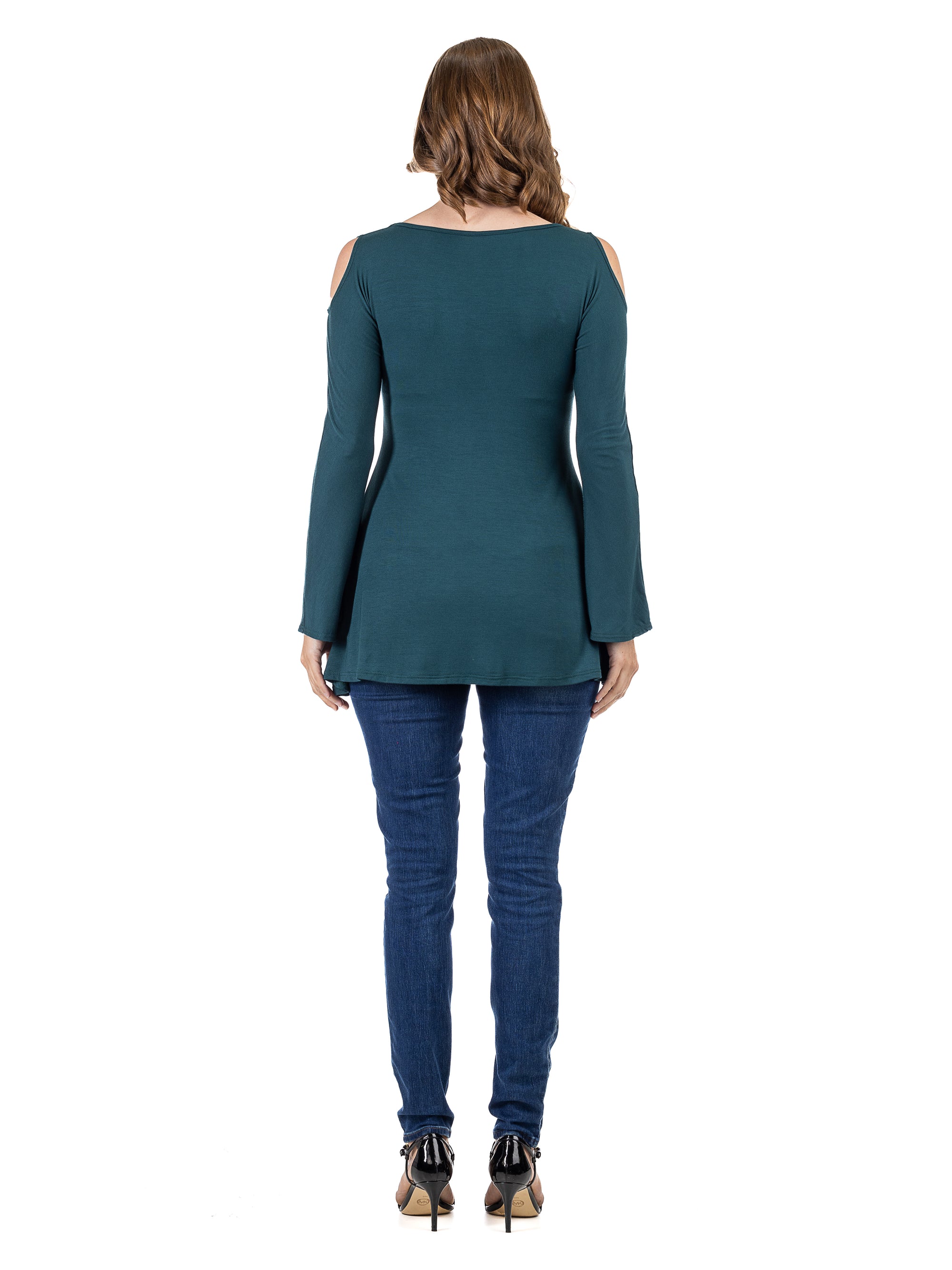 Criss Cross Cold Shoulder Long Sleeve Top