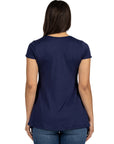 Women's Short Sleeve Loose Fit Tunic Top with V Neck