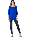 Bell Sleeve Loose Fit Tunic Top