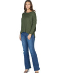 Oversized Long Sleeve Dolman Top