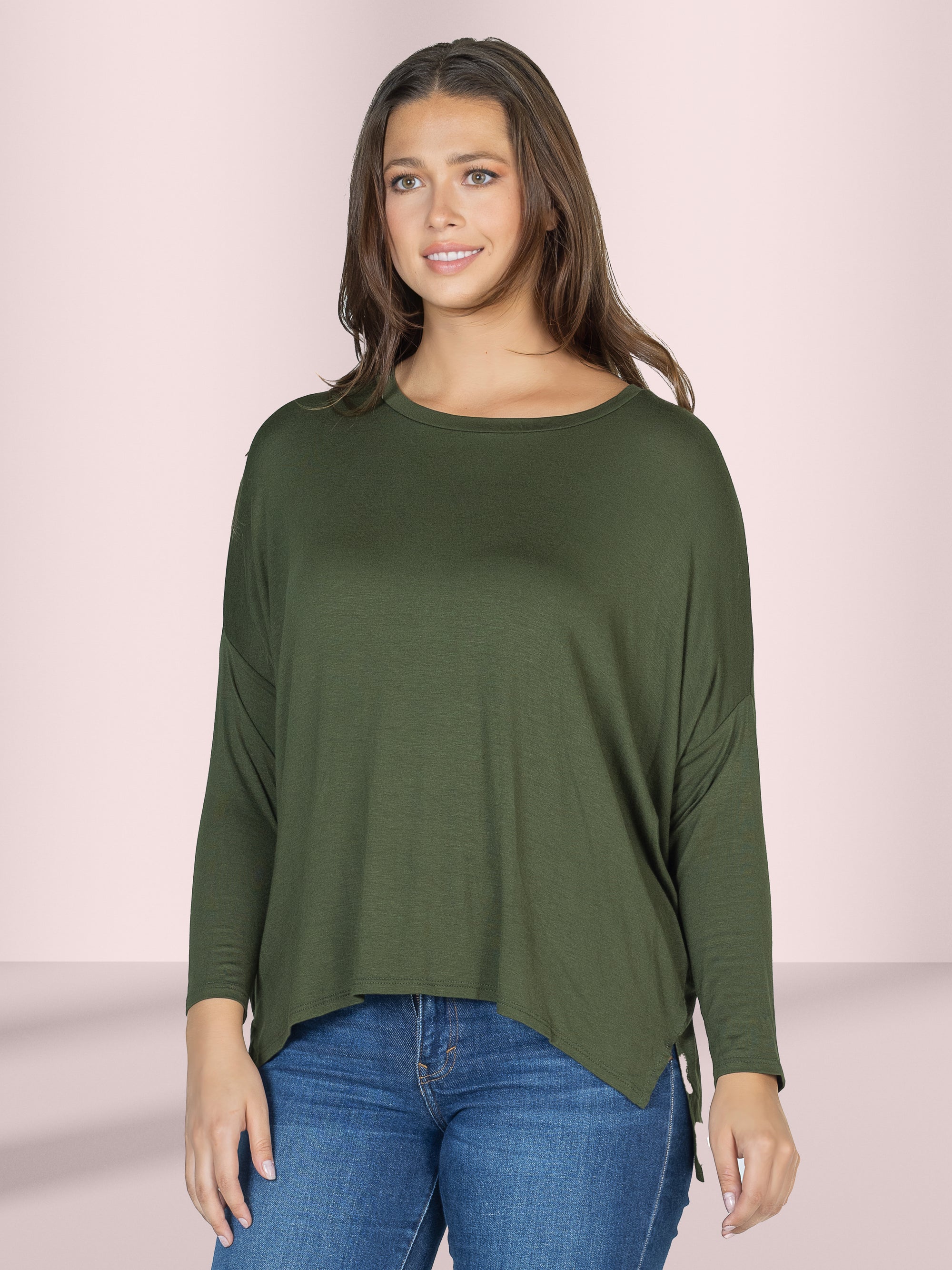 Oversized Long Sleeve Dolman Top