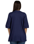 Open Front Elbow Length Sleeve Womens Cardigan