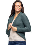 Curved Hem Open Front Long Womens Bolero Shrug