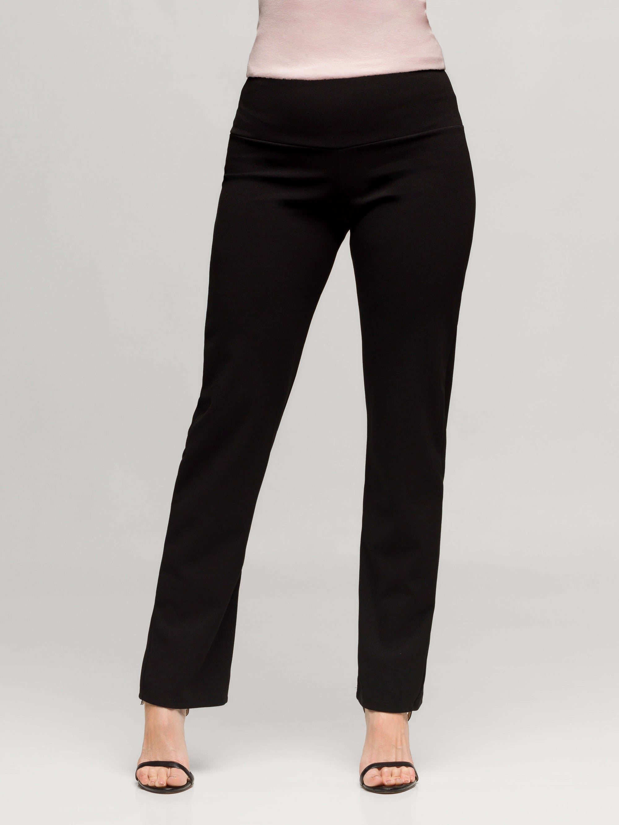 24seven Comfort Apparel Womens Comfortable Stretch High Waist Dress Pants