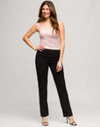 24seven Comfort Apparel Womens Comfortable Stretch High Waist Dress Pants