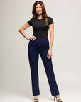 24seven Comfort Apparel Womens Comfortable Stretch High Waist Dress Pants