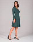Classic Long Sleeve Flared Mini Dress