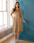 Midi Length Fit N Flare Pocket Dress