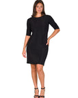 Elbow Length Sleeve Shimmer Bodycon Mini Party Dress
