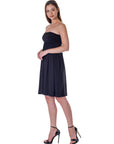 Strapless Empire Waist Mini Dress