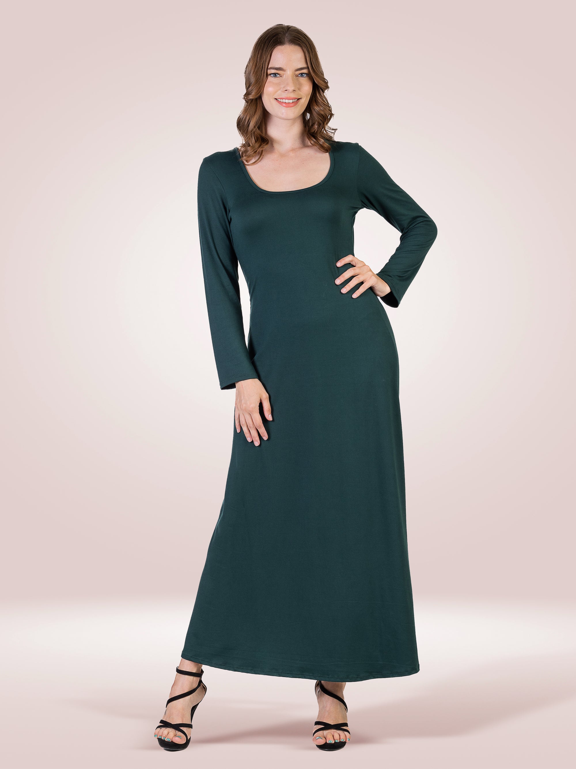 Womens Long Sleeve Maxi Dress