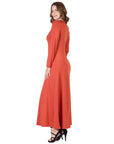 Womens Long Sleeve Maxi Dress