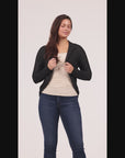 Curved Hem Open Front Long Womens Bolero Shrug
