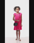 24sevenkid Girls Ruffle Cap Sleeve Knee Length Babydoll Dress