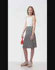 24sevenkid Black and White Girls Knee Length Skirt