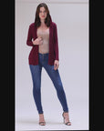Open Front Lightweight Hooded Cardigan
