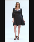 Womens Knee Length Cold Shoulder Dress