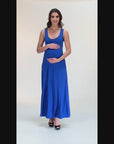 Slim fit A Line Sleeveless Maternity Maxi Dress