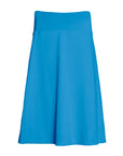 Girls Casual Solid Color Elastic Waist A Line Skirt