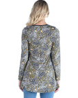 Maternity Army Green Paisley Long Sleeve Tunic Top