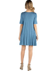 Soft Flare T Shirt Maternity Dress with Pocket Detail