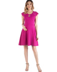 Maternity Dress with Keyhole Neck