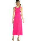 Scoop Neck Maternity Maxi Dress with Racerback Detail
