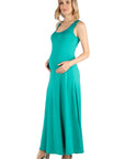 Slim fit A Line Sleeveless Maternity Maxi Dress