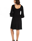 Maternity Knee Length Cold Shoulder Dress