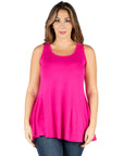 Plus Size Sleeveless Tunic Tank Top
