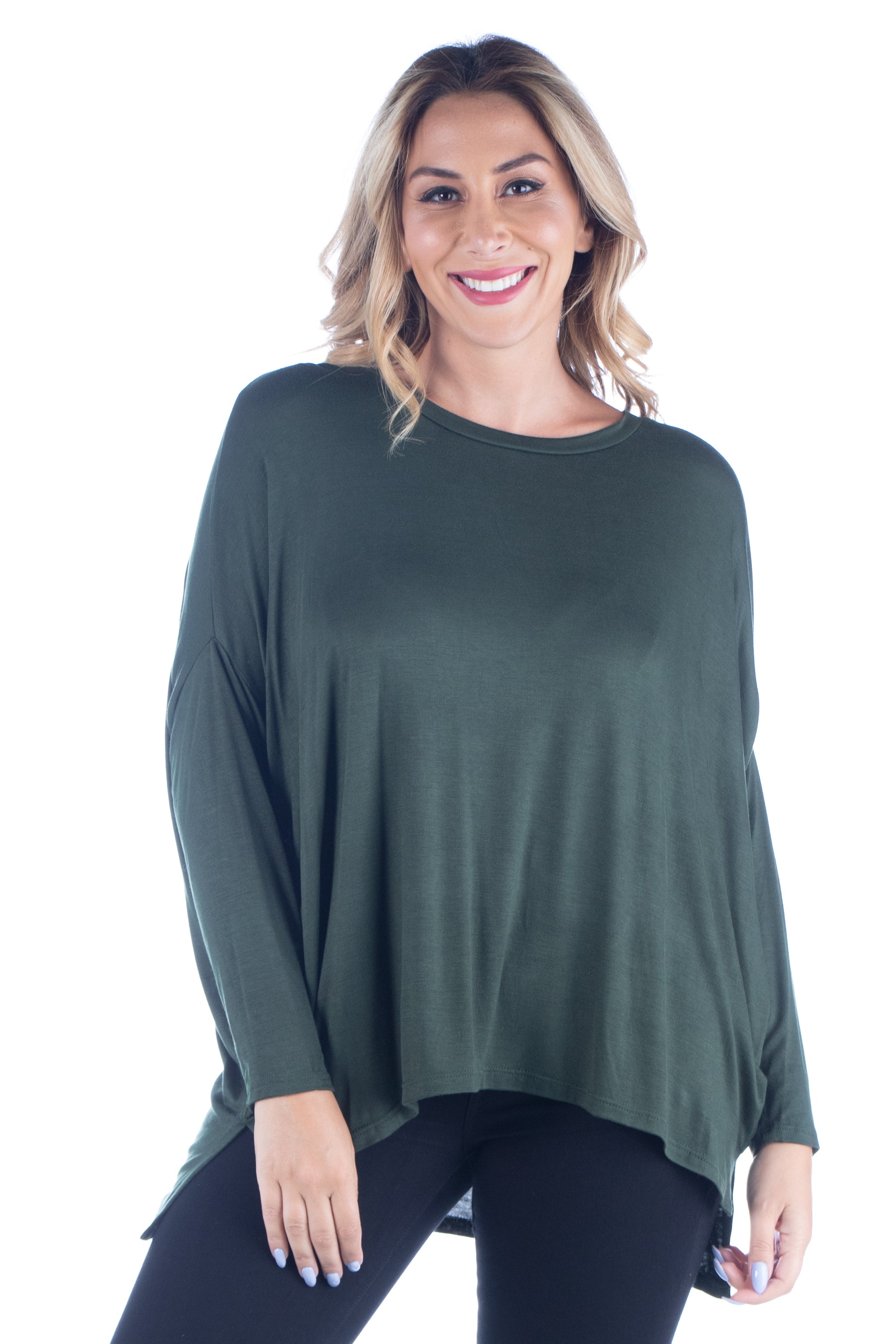 Oversized Long Sleeve Plus Size Dolman Top