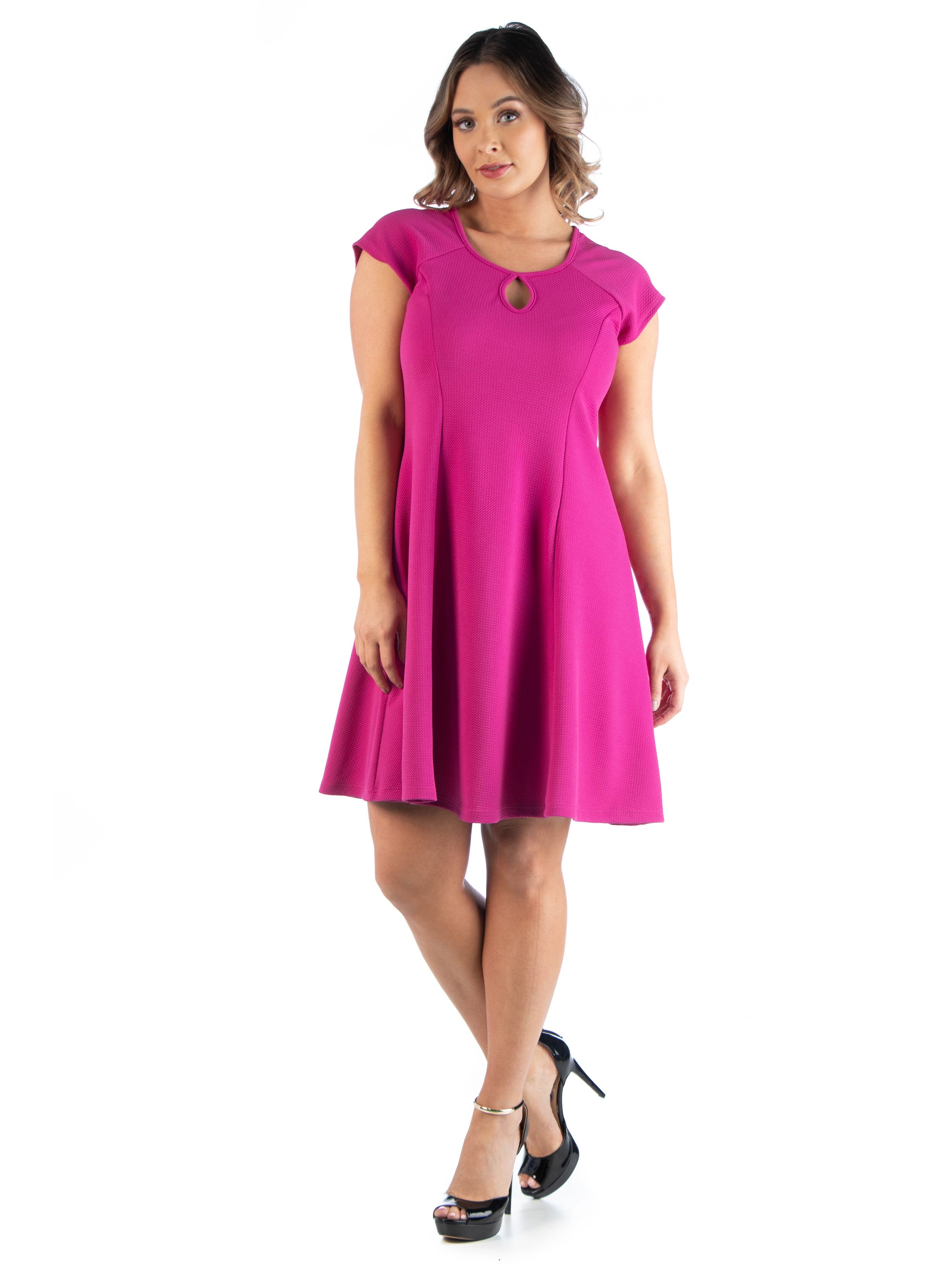 Keyhole Neck Plus Size Dress