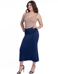 Womens Comfortable Foldover Maxi Skirt