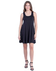 Sleeveless A Line Fit and Flare Skater Dress