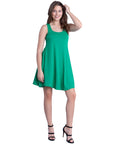 Sleeveless A Line Fit and Flare Skater Dress