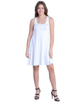 Sleeveless A Line Fit and Flare Skater Dress