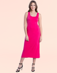 Scoop Neck Maxi Dress with Racerback Detail
